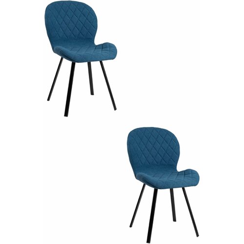 Комплект стульев Руза, велюр, синий, 2 штуки
