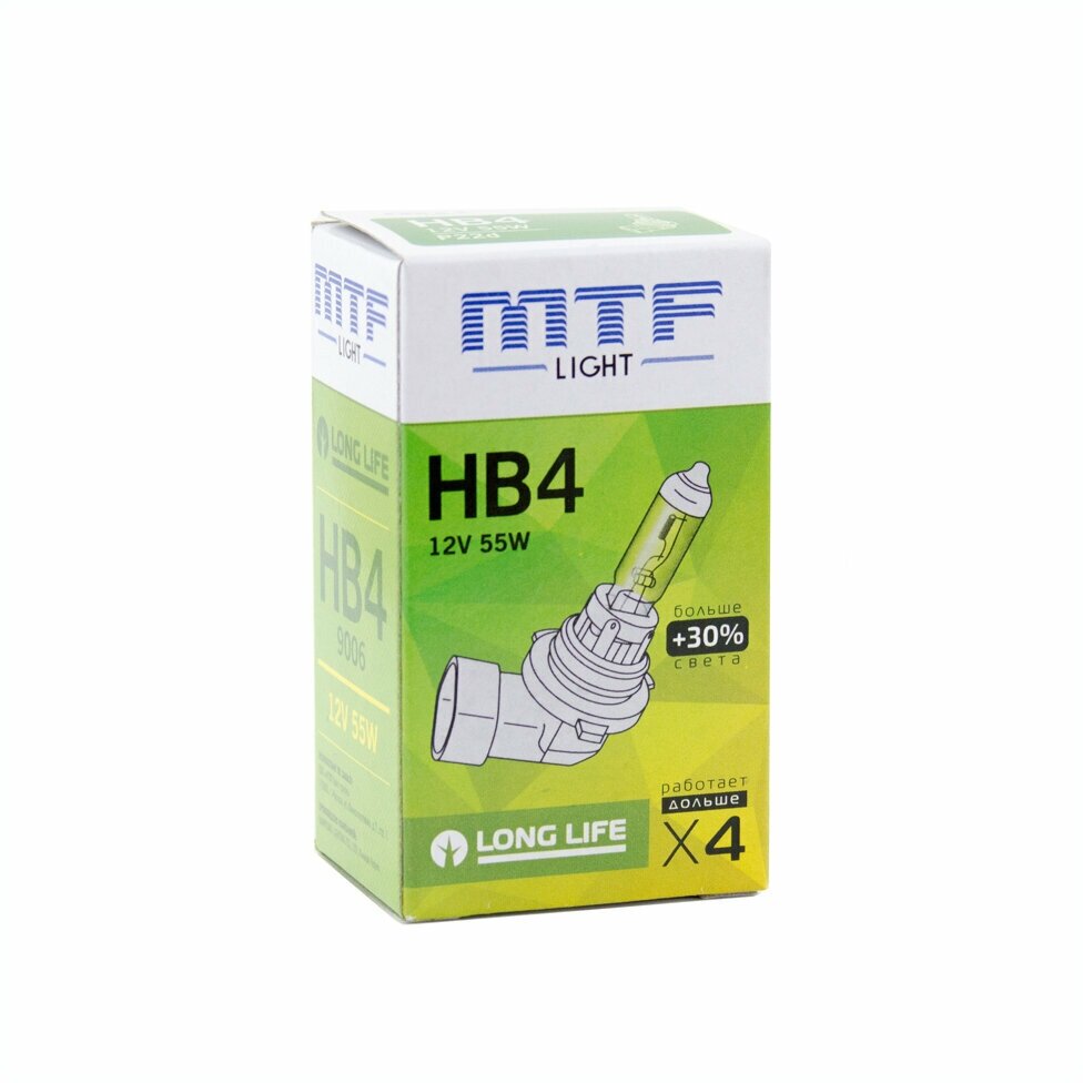 Галогенная лампа MTF HB4/9006 12V 55W - Standard +30%