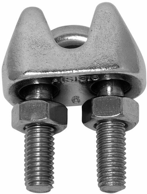 Гидротек Зажим для троса нержавеющая сталь AISI 316 (A4), 3-4мм, 4 штуки - фотография № 2