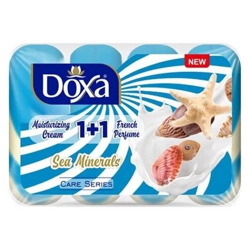 Мыло туалетное DOXA CARE1+1 2х4х85г Морские минералы мыло туалетное doxa care1 1 2х4х85г авокадо лайм