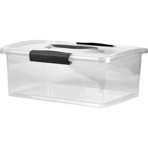 Ящик для хранения Keeplex Vision с защелками и ручкой 7л прозрачный кристалл