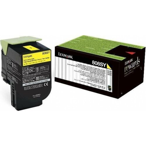 Картридж Lexmark 80C8SYE для CX310/410/510 желтый 2000стр картридж lexmark с тонером пурпурный 1000 стр для cx310 410 510 return