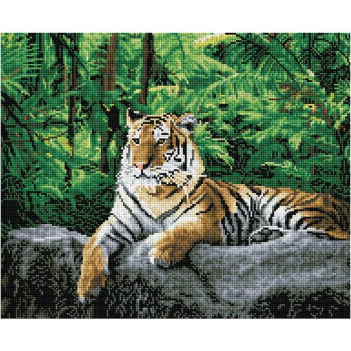 Алмазная мозаика ТРИ совы Тигр в джунглях алмазная мозаика три совы тигр в джунглях