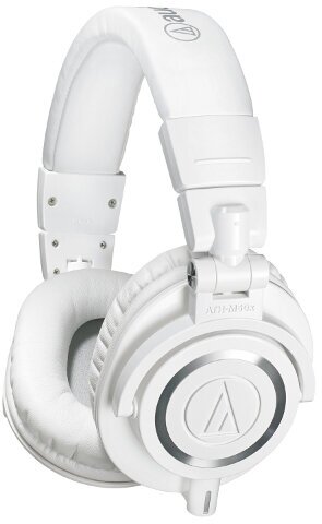 Наушники Audio-Technica ATH-M50x, mini jack 3.5 mm, белый купить электронику с быстрой доставкой на Яндекс Маркете