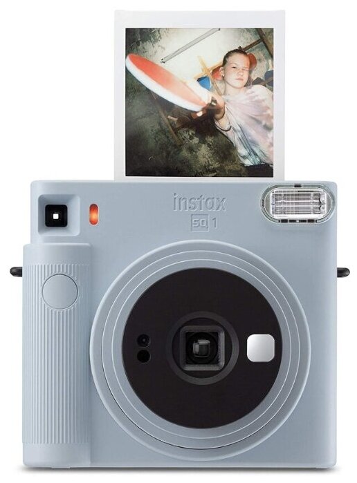 Фотоаппарат моментальной печати Fujifilm Instax SQUARE SQ1 (голубой) - камера полароид с мгновенной печатью - мини фотокамера цветная