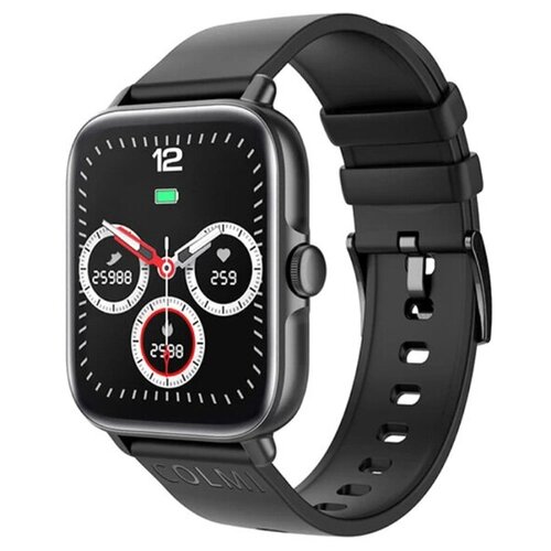 Умные часы Colmi P28 Plus Silicone Strap Black-Black