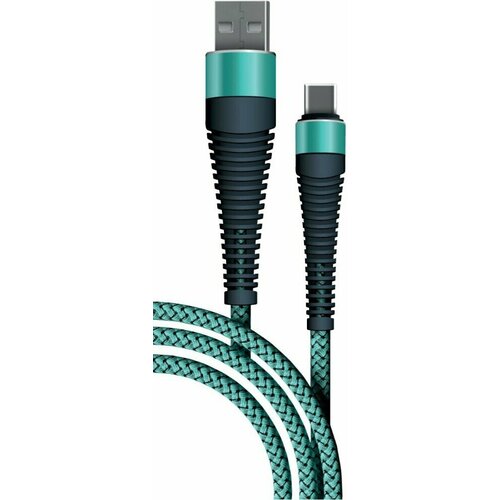 Дата-кабель Fishbone USB – Type-C, 3А, 1м, Тиффани, BoraSCO кабель borasco fishbone usb