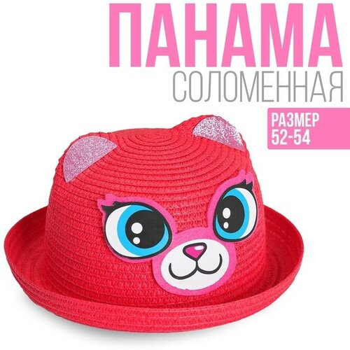 фото Панама overhat, размер 54, мультиколор, розовый