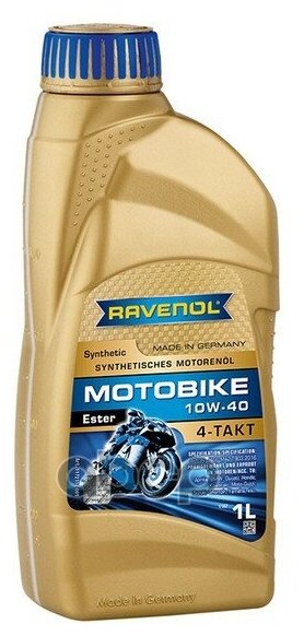 Масло моторное для 4-х тактных двигателей ESTER 4T 10W40 п/синт.1л RAVENOL