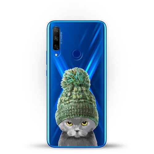 фото Силиконовый чехол кот в шапке на honor 9x premium andy & paul