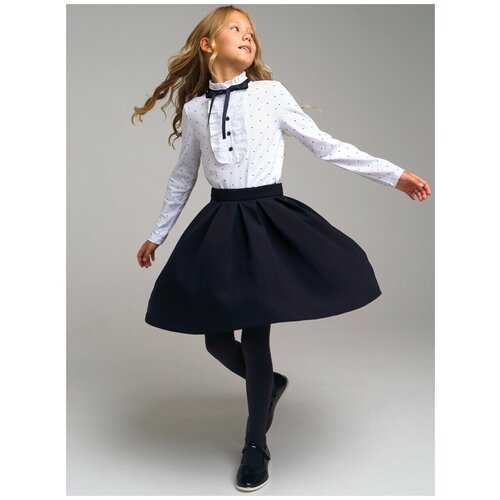 фото Школьная блуза playtoday, размер 128, белый