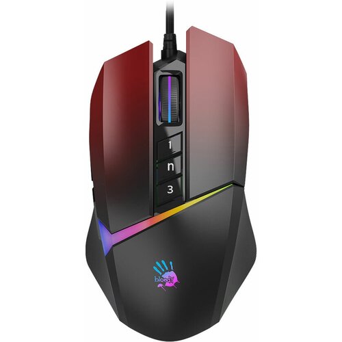 Мышь A4TECH Bloody W60 Max (Gradient Red), игровая, оптическая, проводная, USB, красный