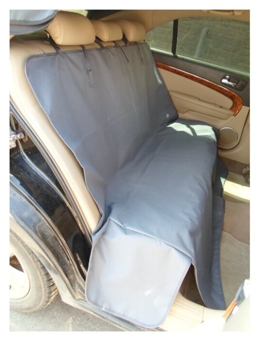 фото Автогамак для животных "AvtoPoryadok" с защитой сидений серый