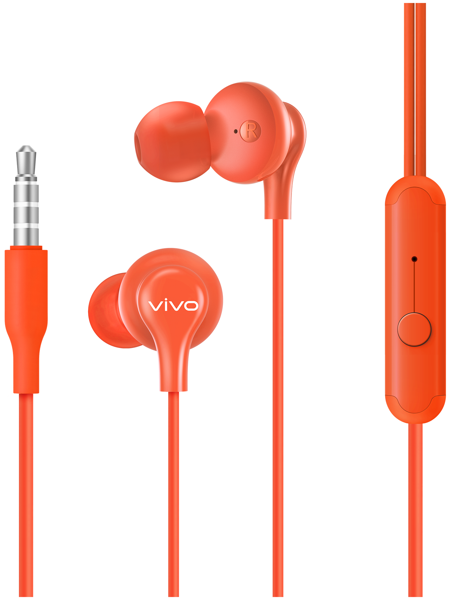 Гарнитура vivo Color Earphones HP2033, 3.5 мм, красный