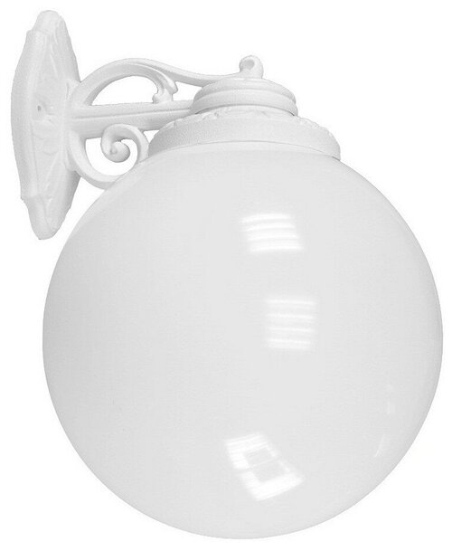 Fumagalli Уличный настенный светильник Globe 300 G30.131.000.WYE27DN, E27, 75 Вт, цвет арматуры: белый, цвет плафона белый