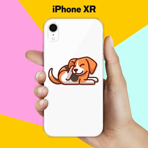 Силиконовый чехол Бигль на Apple iPhone Xr силиконовый чехол hello бигль на apple iphone xr