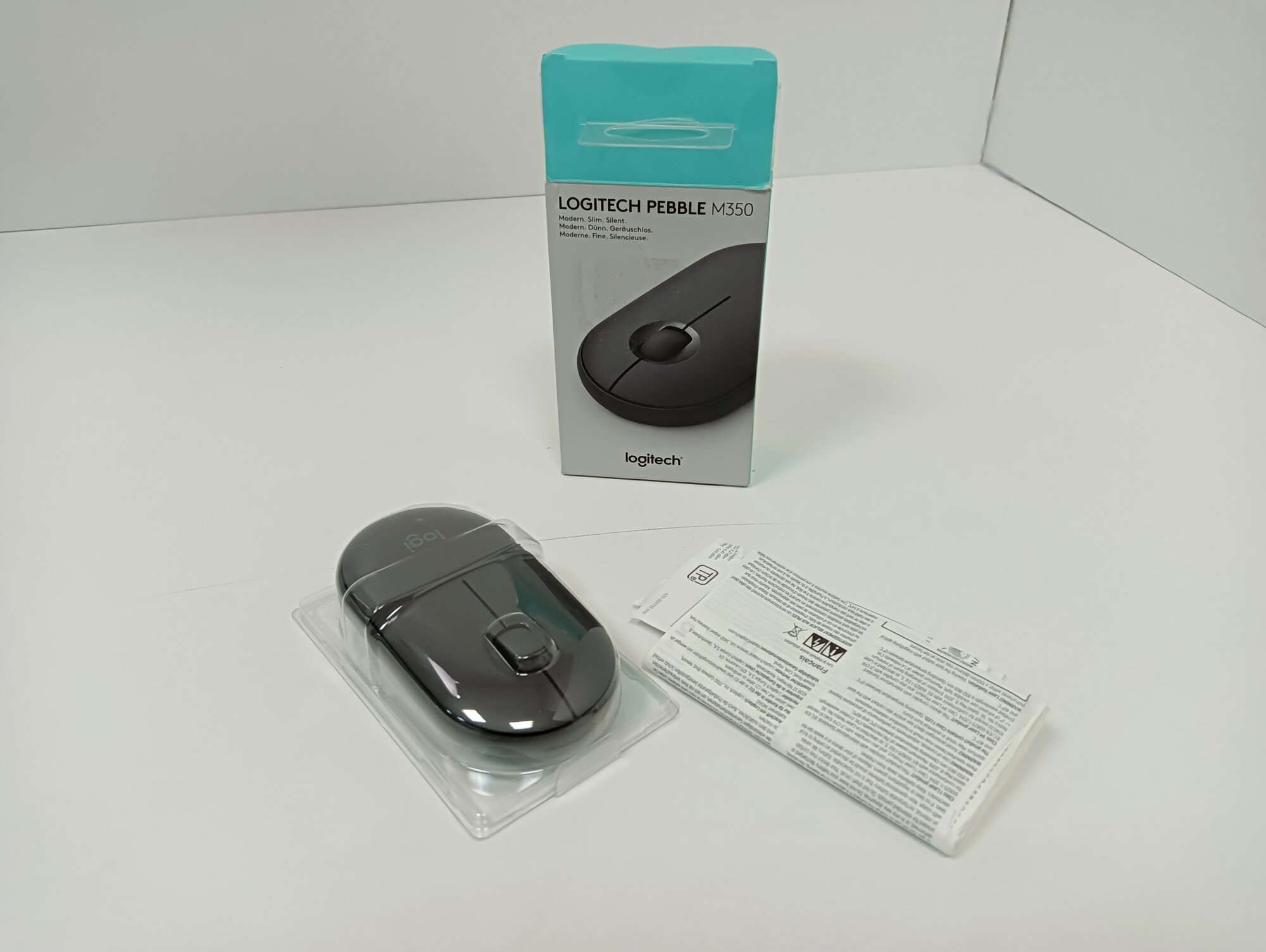 Мышка USB OPTICAL WRL PEBBLE M350 GREY 910-006653 LOGITECH - фото №12