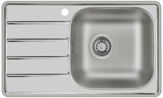 Комплект "Юкинокс" Кухонная мойка Гранд GRM780.480 -GT6K 1R с выпуском S701, матовая (0,6), чаша справа,