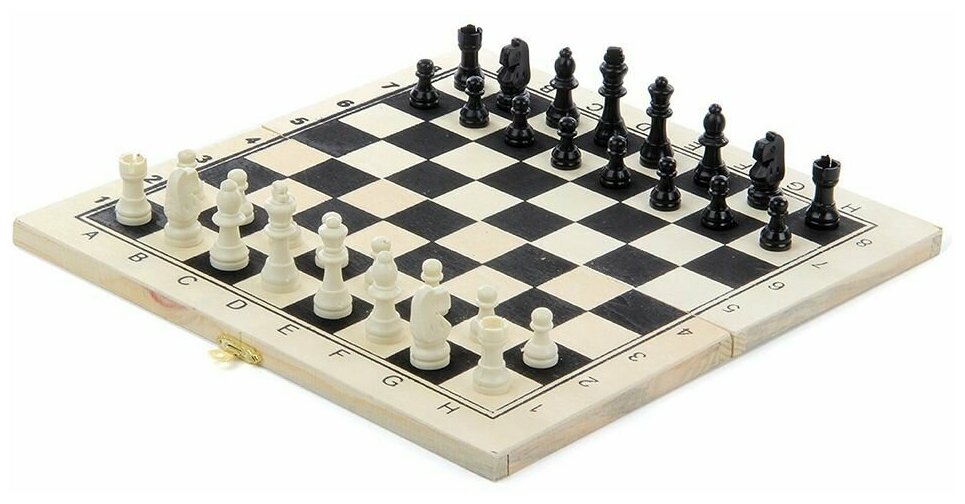 Игра настольная Шахматы дерево 25х12 см