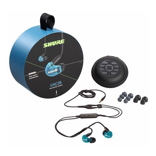 Shure Aonic 215 Wired, blue наушники shure aonic 3 mini jack 3 5 mm black