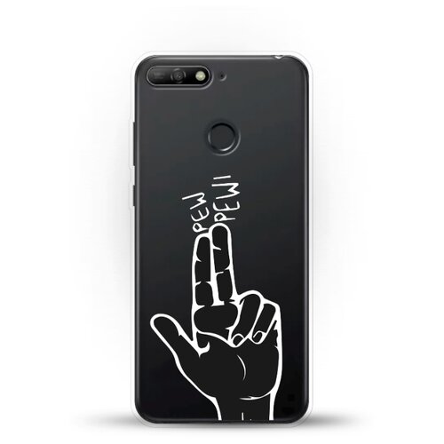 фото Силиконовый чехол pew-pew на huawei y6 prime (2018) andy & paul