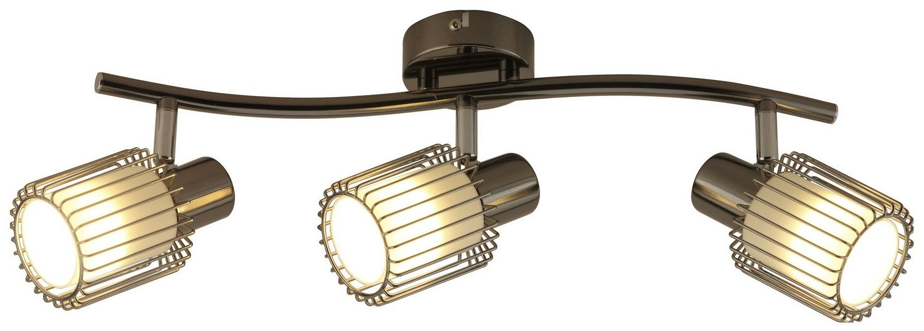 Настенно-потолочный светильник Toplight Laurine TL1252Y-03BC, E14, 120 Вт, кол-во ламп: 3 шт., 48 х 8 см, цвет арматуры: черный, цвет плафона: белый