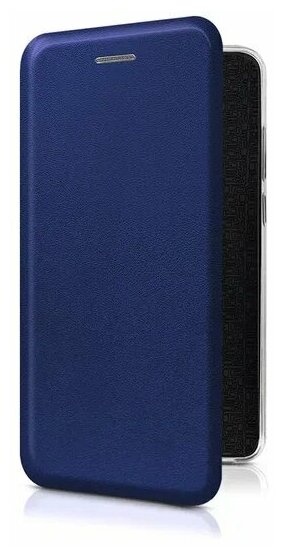 Чехол-книжка на Xiaomi Redmi 9T / Сяоми Редми 9Т из эко-кожи синяя, с магнитом