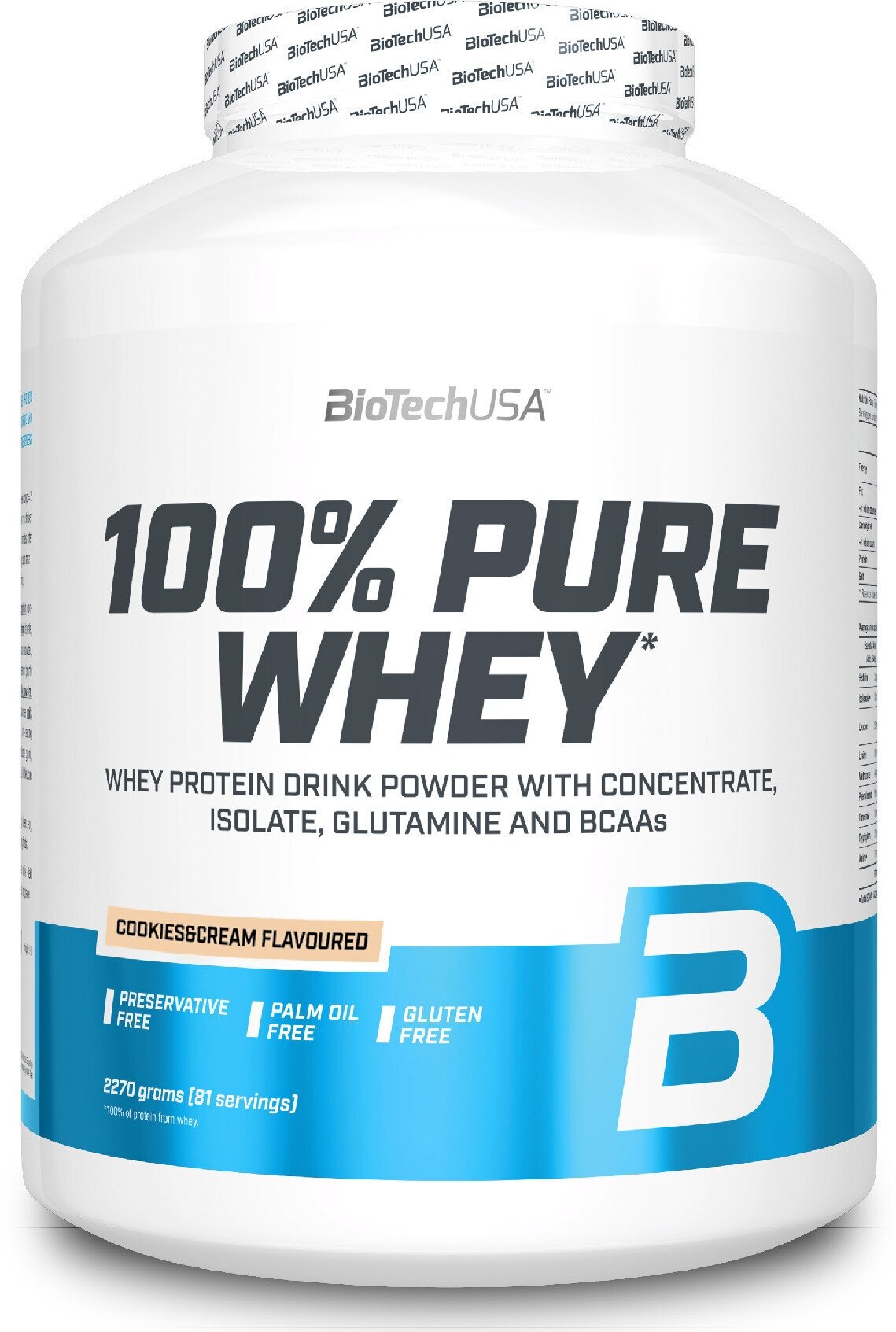 BioTechUSA 100% Pure Whey 2270 гр., печенье с кремом