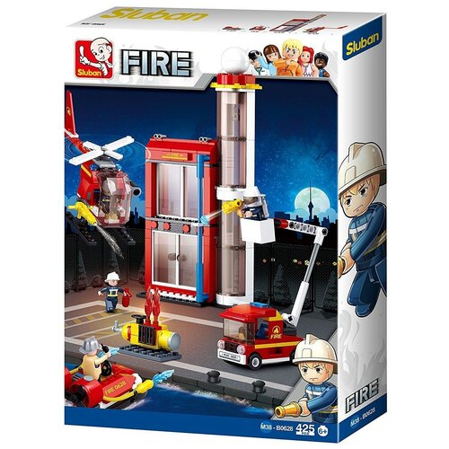 Конструктор SLUBAN Пожарные спасатели M38-B0628, 425 дет. конструктор sluban пожарные спасатели м38 b0622a 82 дет