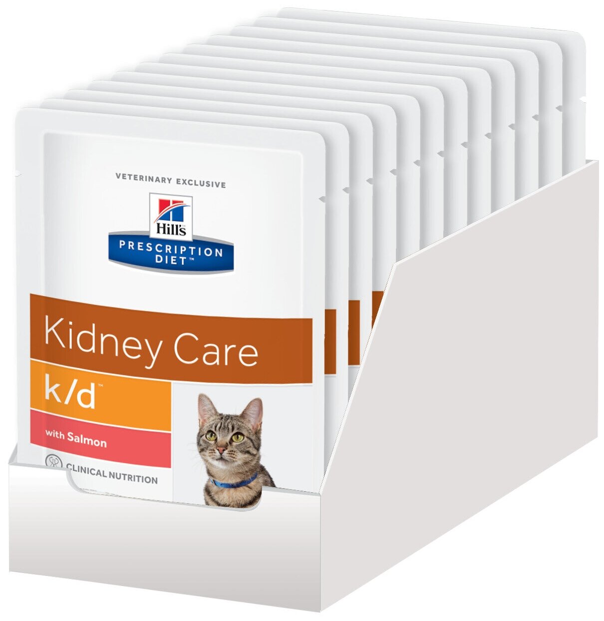 Hills Prescription Diet k/d Kidney Care влажный диетический корм для кошек для поддержания здоровья почек с лососем - 85 г