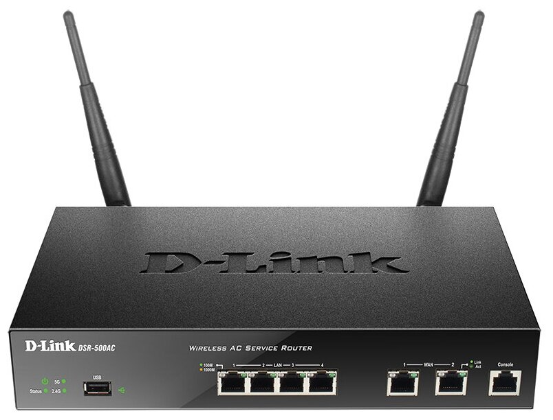 D-Link Беспроводной двухдиапазонный гигабитный сервисный маршрутизатор DSR-500AC/RU