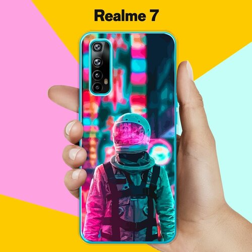 Силиконовый чехол на realme 7 Астронавт 7 / для Реалми 7 силиконовый чехол на realme 7 кассета для реалми 7