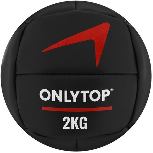 Медицинбол ONLYTOP, 2 кг, d=18 см медицинбол e252 кожзам 12 кг черный effort