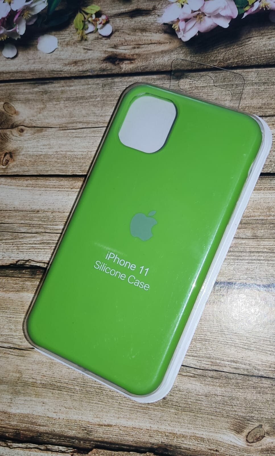 Силиконовый чехол-накладка для iPhone 11, зеленый
