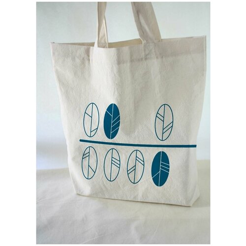 фото Сумка шоппер с принтом зёрна кофе нет бренда