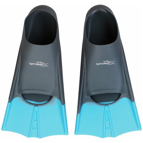 фото Ласты для плавания детские training fins light swim lsf11 (ch) серый/голубой, р. 25-29 lightswim