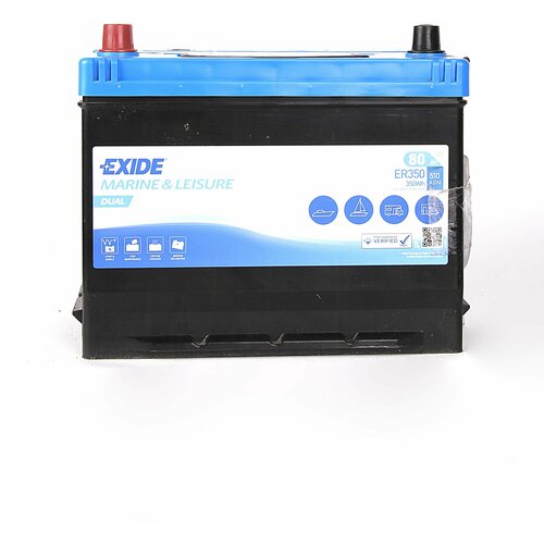 Морской аккумулятор EXIDE DUAL ER350 80Ач L+ EN510A 270x173x222 B01