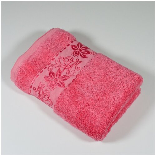фото Бамбуковое полотенце турция cestepe organic 50x90 - малиновое