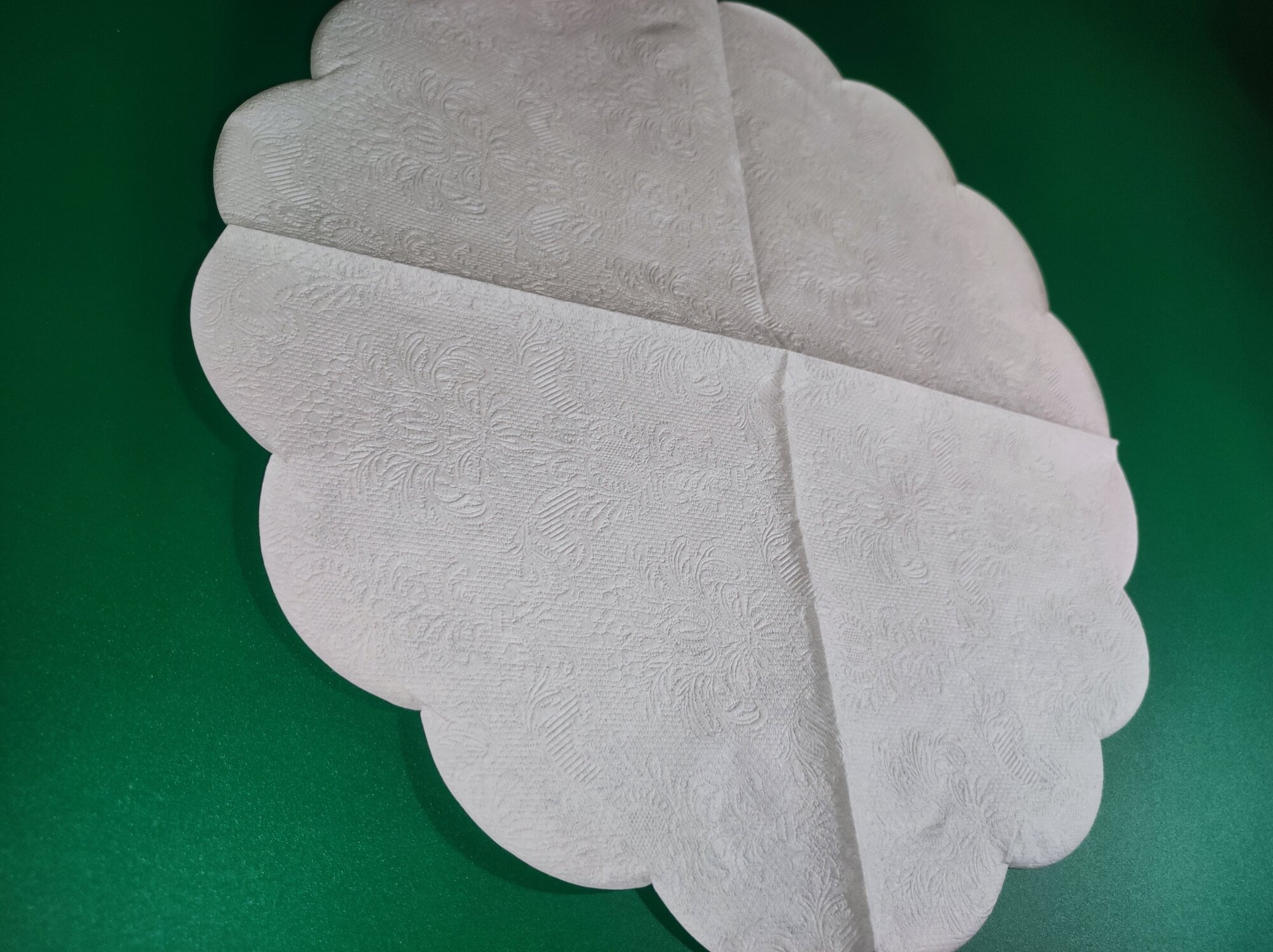 Салфетки бумажные сервировочные "Барокко Белый" , 3 слоя, 33x33 см, 12 листов - фотография № 4