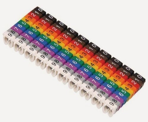 Изображение товара Маркеры кабельные Iek МКН комплект цифр "0-9" 2.5кв. мм (уп.100шт), UMK02-02-09