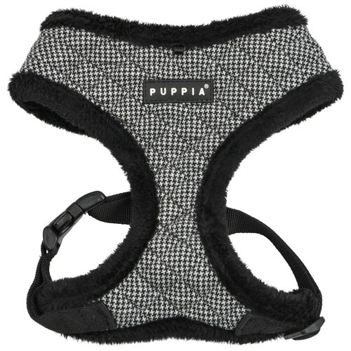 Шлейка Puppia Gaspar harness A, обхват шеи 32 см, black, S