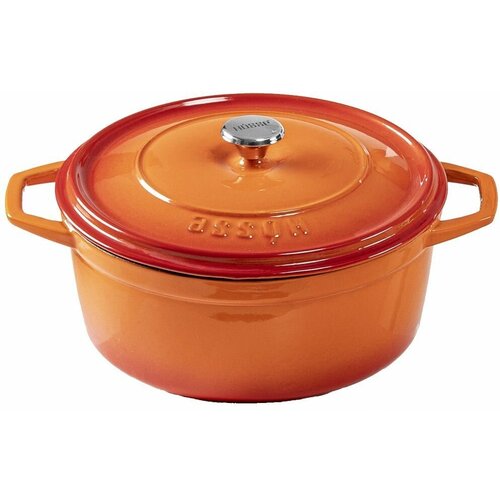 Глубокая кастрюля HOSSE, диаметр 24 см, оранжевая, HS Y DT 24 ORANGE