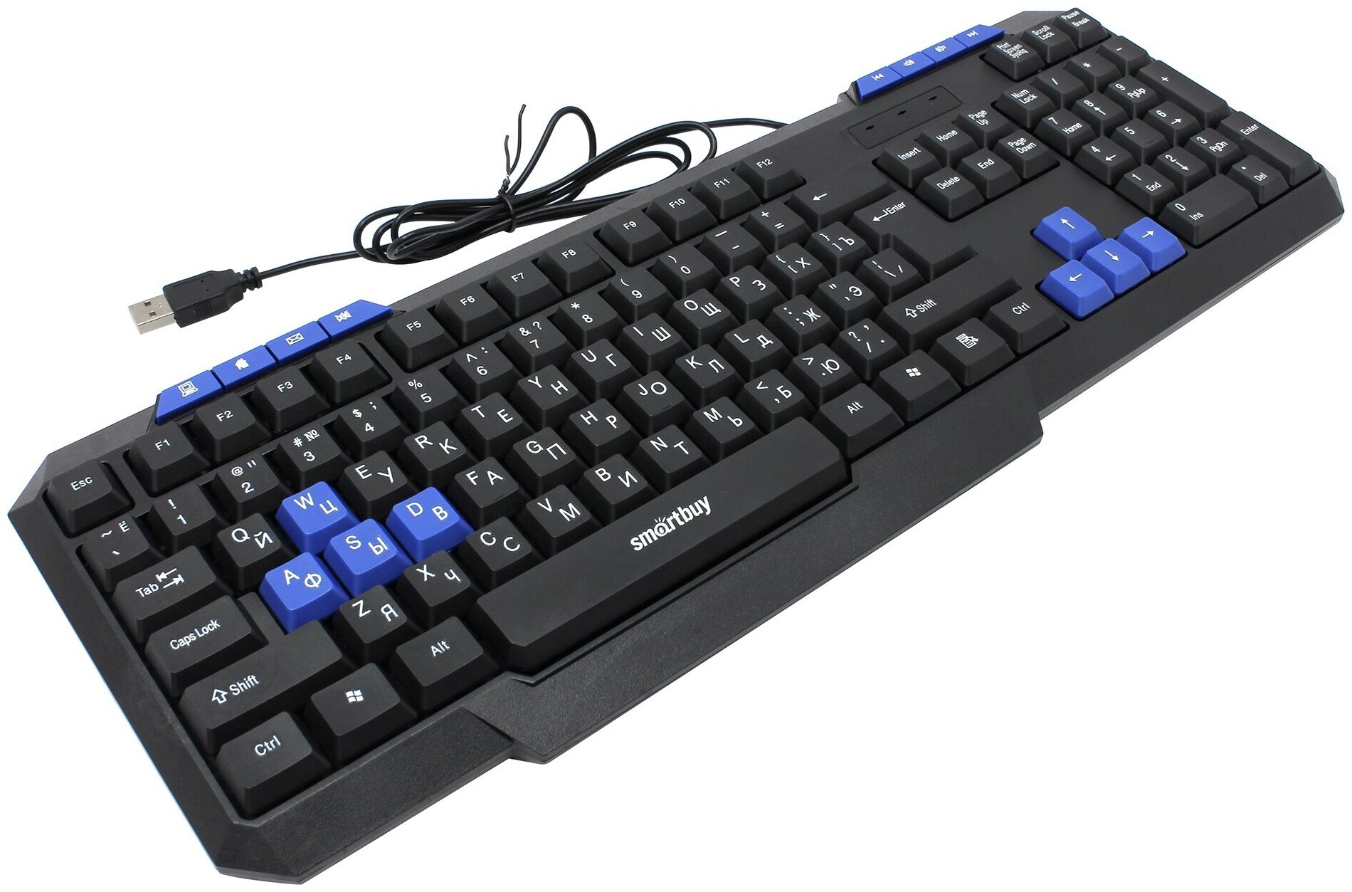 Клавиатура мультимедийная SmartBuy ONE 221, USB, черный