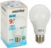Smartbuy Лампа cветодиодная Smartbuy, E27, A60, 9 Вт, 4000 К, дневной белый свет