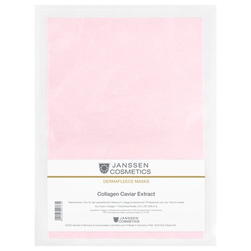 Купить Маска для лица коллагеновая Janssen 8104.913 Collagen Caviar Extract с экстрактом икры (ярко-розовый лист)