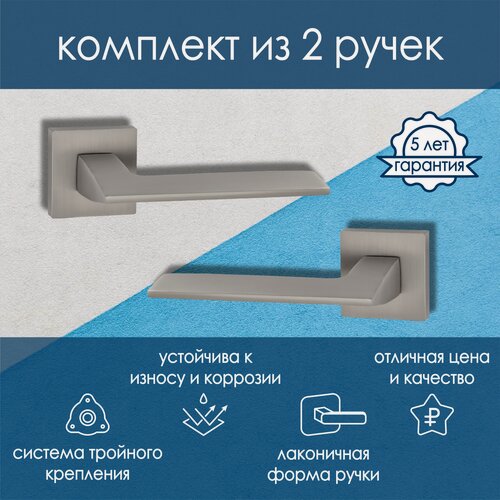 Изображение товара Ручка дверная Puerto INAL 531-03, никель супер матовый