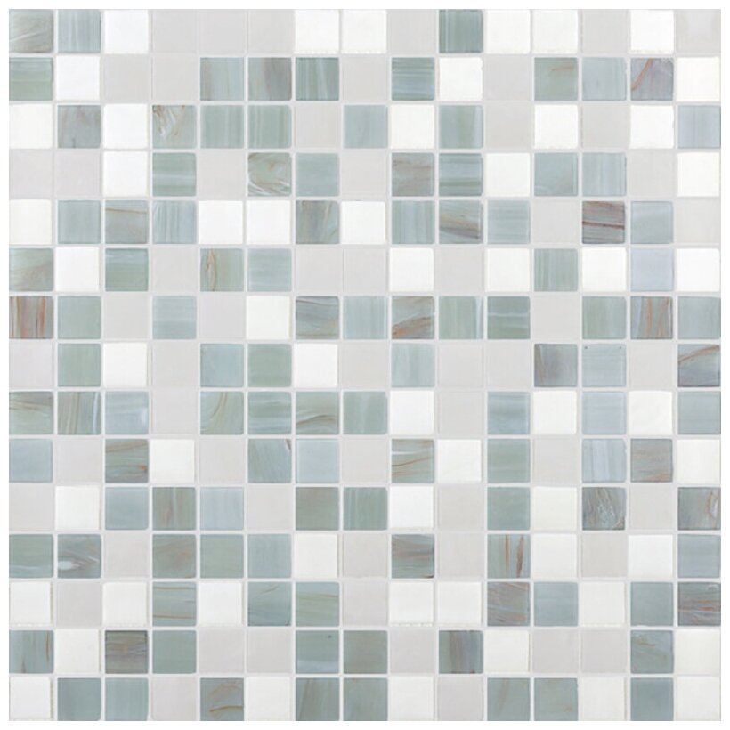 Мозаика смешанного цвета чип 20 стекло Alma Franchesca-m серый квадрат глянцевый