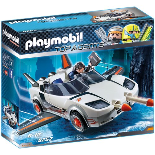 фото Набор с элементами конструктора playmobil top agents 9252 агент р с гонщиком