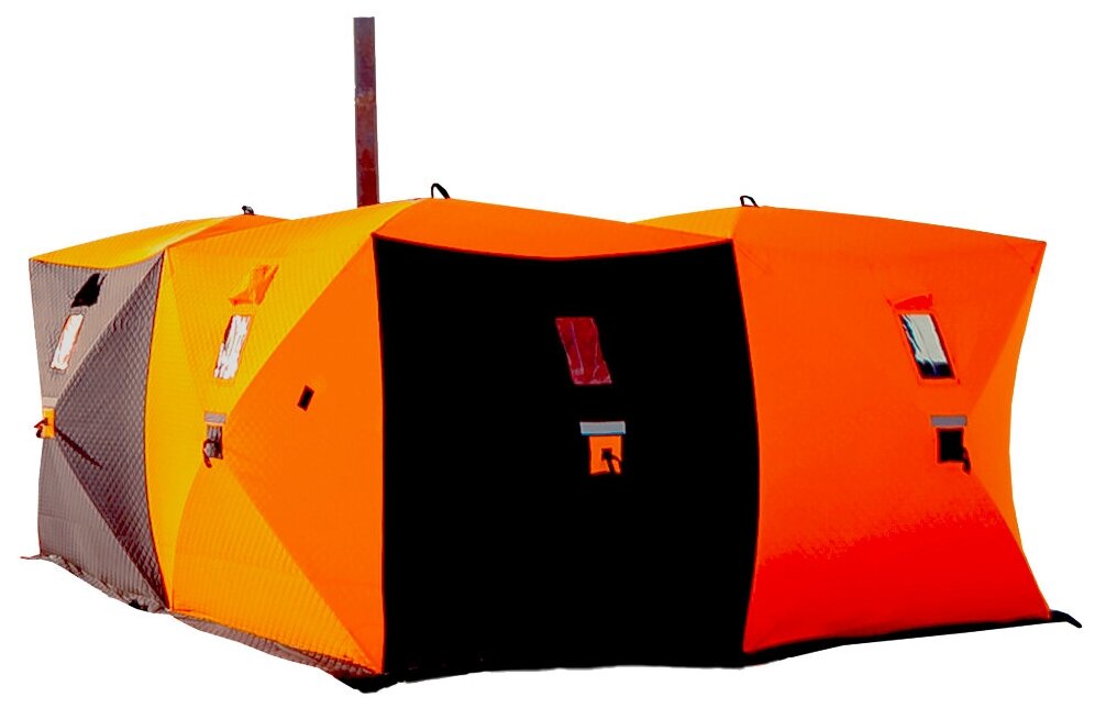 Палатка Куб Ex-Pro Winter 4 (Цвет-Черно-оранжевый)