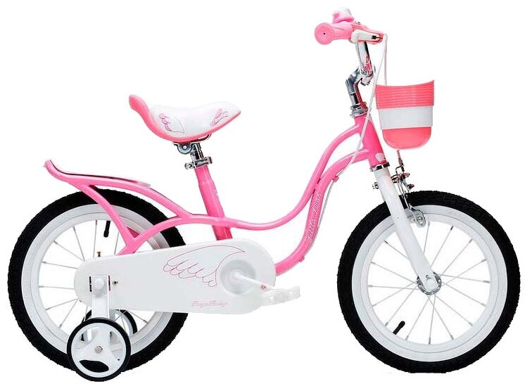 Велосипед Royal Baby Little Swan 14" с багажником, стальная рама RB14-18 Розовый
